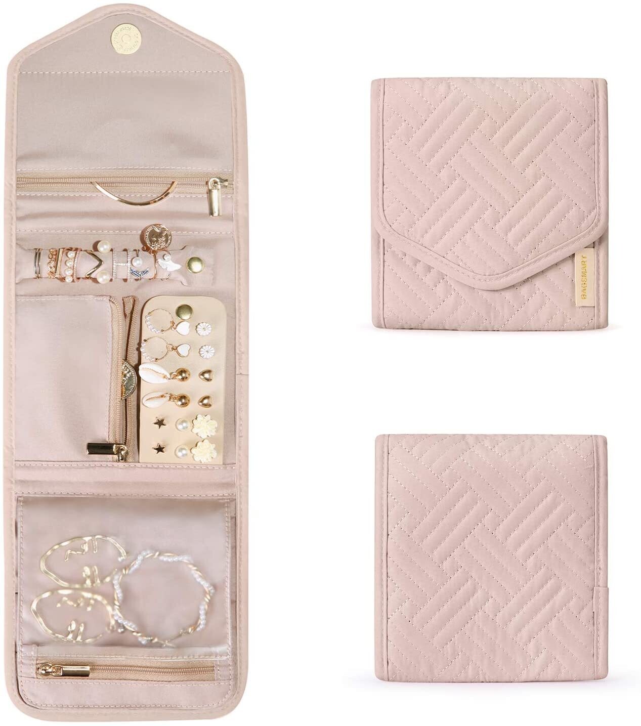 Organizador de Joyas para Viaje Rosado