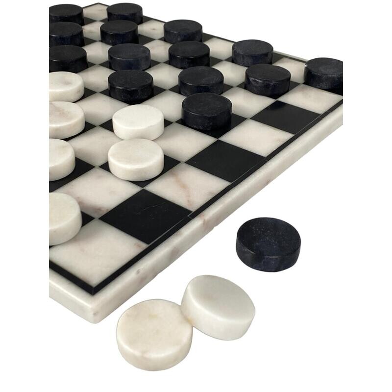 Juego de Damas en mármol con opción de  ajedrez