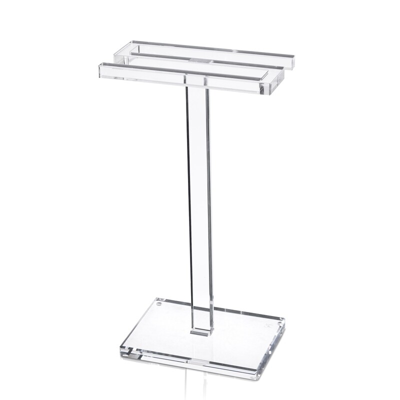 Soporte de toalla de acrilico forma de S