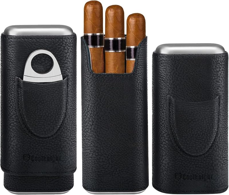 Estuche de habanos para viaje en negro