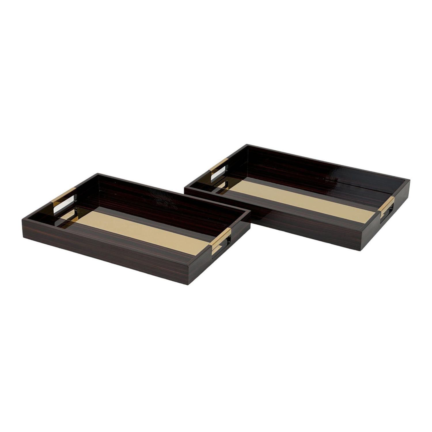 Bandeja estilo madera con dorado