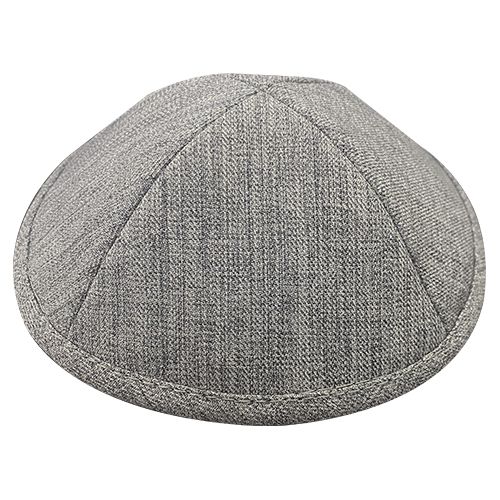 Kipa elegante de tela gris  , 17 cm