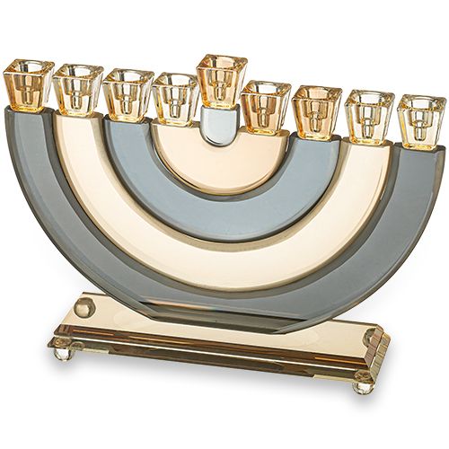 Janukia de cristal negro con dorado  25cm