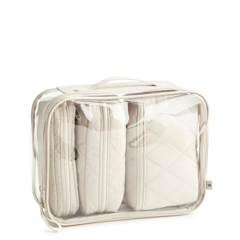 Cosmetic set 4 piezas beige