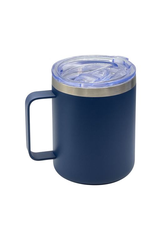 TAZA DE METAL AZUL MARINO 400ML