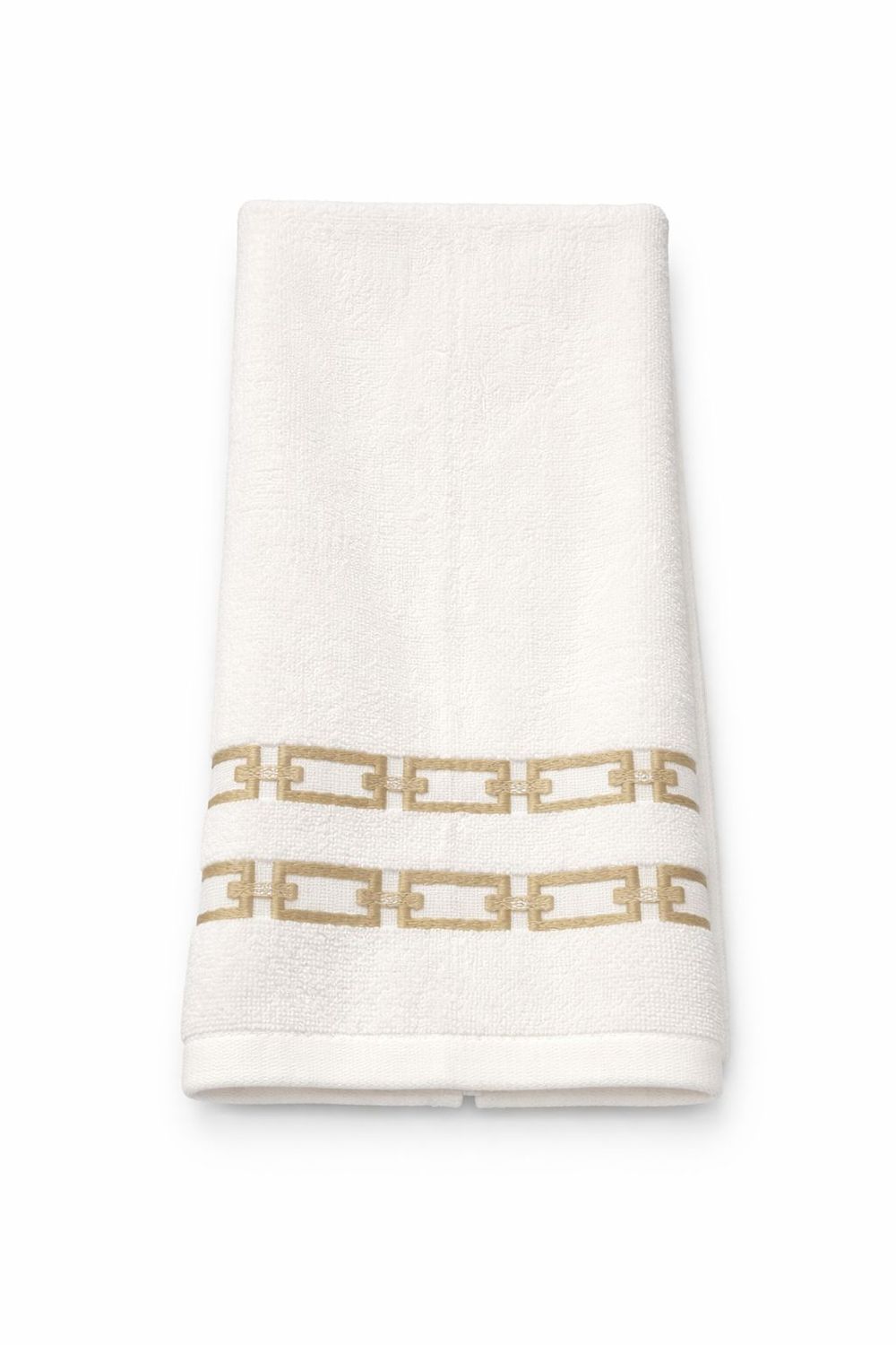 TOALLA CON  DETALLE DE CADENAS DORADAS 16X27" 147G