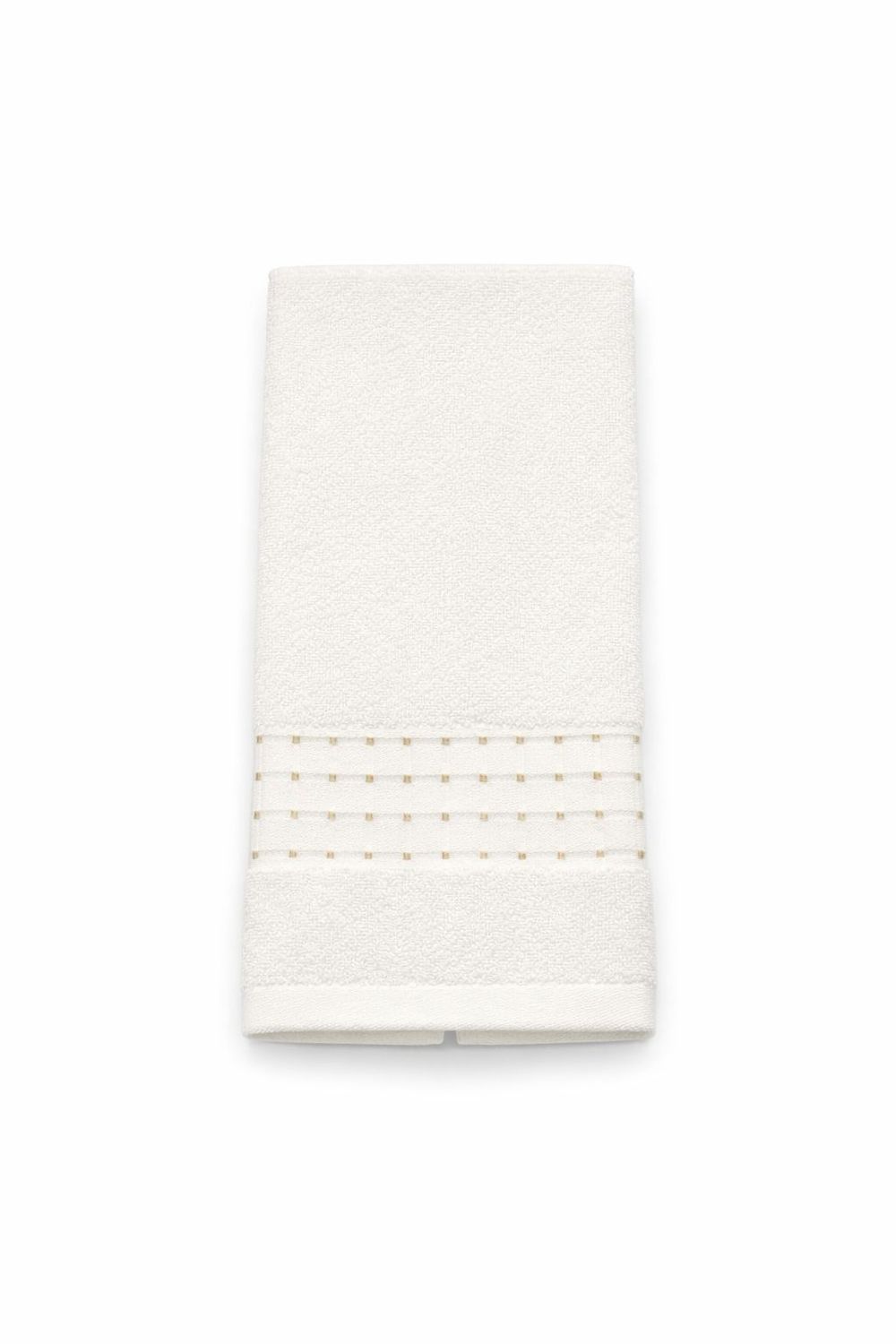 TOALLA CON  DETALLE DE PUNTITOS DORADOS 16X27