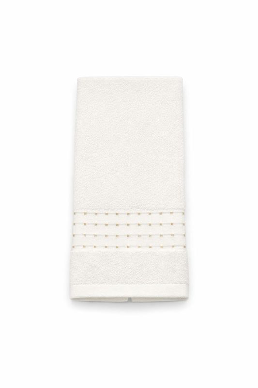 TOALLA CON  DETALLE DE PUNTITOS DORADOS 16X27