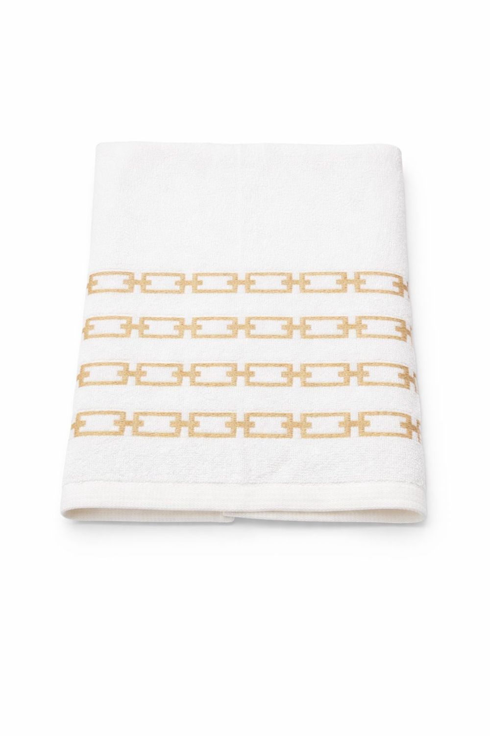 TOALLA CON  DETALLE DE CADENAS DORADOS GRANDE 27X54