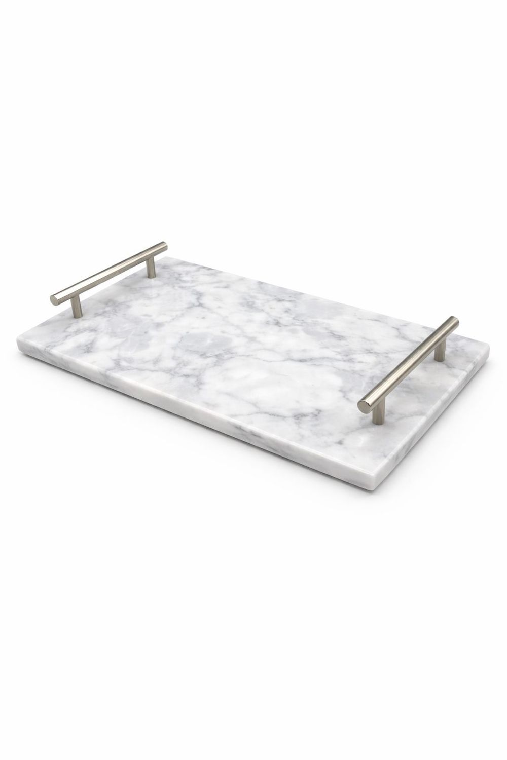 BANDEJA RECTANGULAR DE MARMOL CON MANIJA 30X20CM