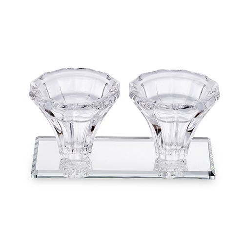 Candelabros de vidrio con base 10 cm