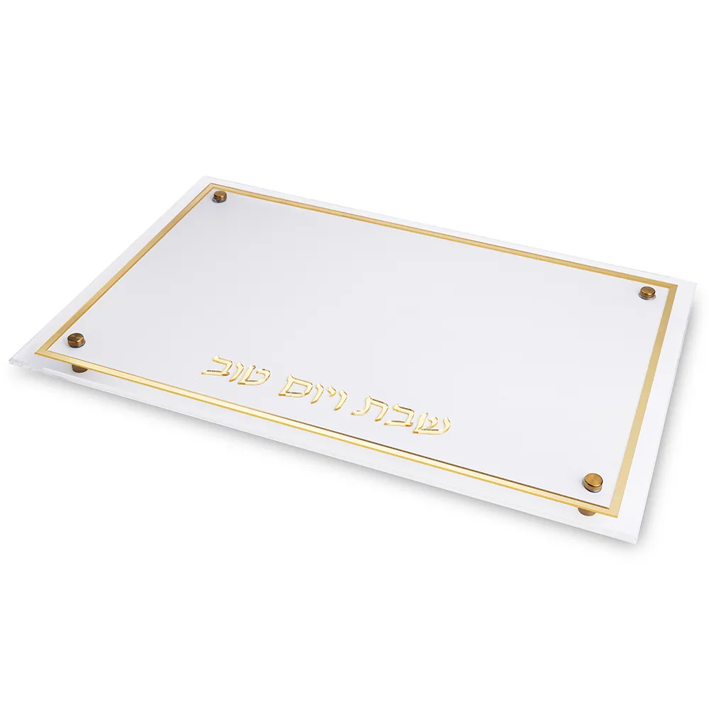 Bandeja para Jala  acrilica con detalles dorados 45x30 cm