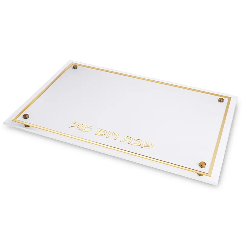 Bandeja para Jala  acrilica con detalles dorados 45x30 cm