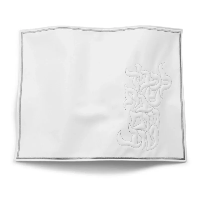 Cobertor de Jala blanco con plateado Typography