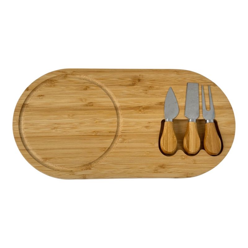 Tabla para quesos Ovalada 3 Utensilios