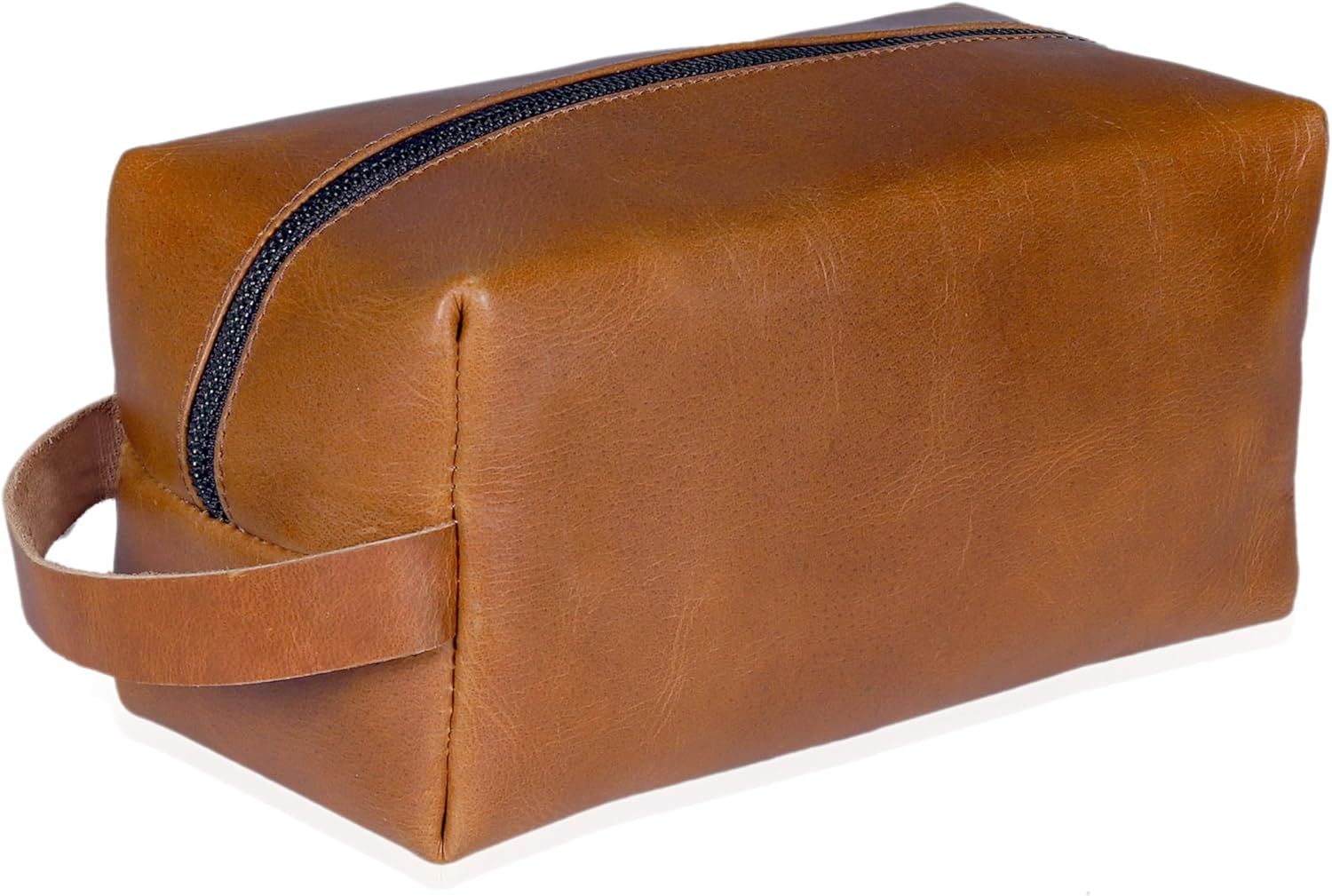 Neceser marron en cuero de bufalo