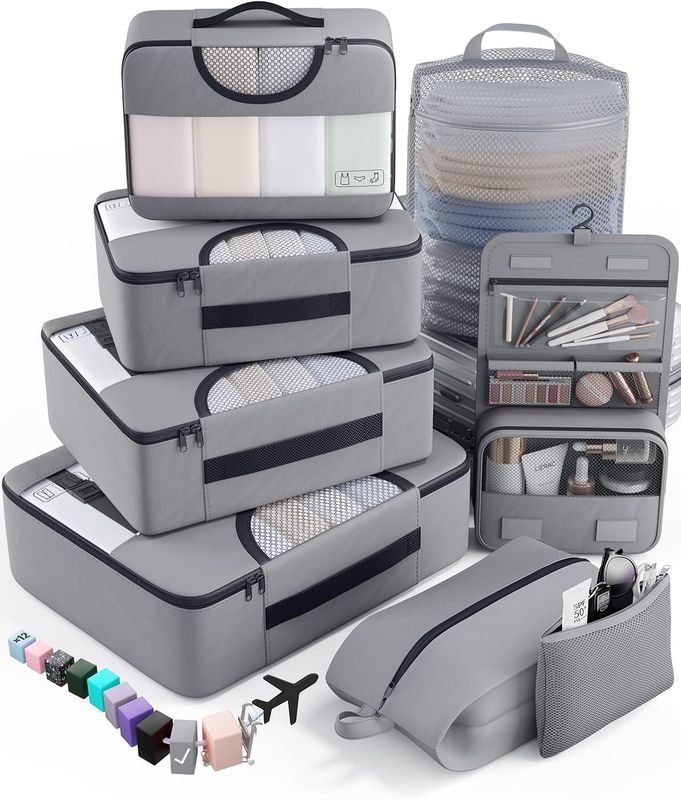 PACKING CUBES  GRIS SET 8