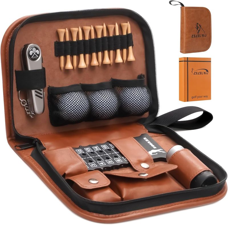 Maletin con accesorios de  golf Camel