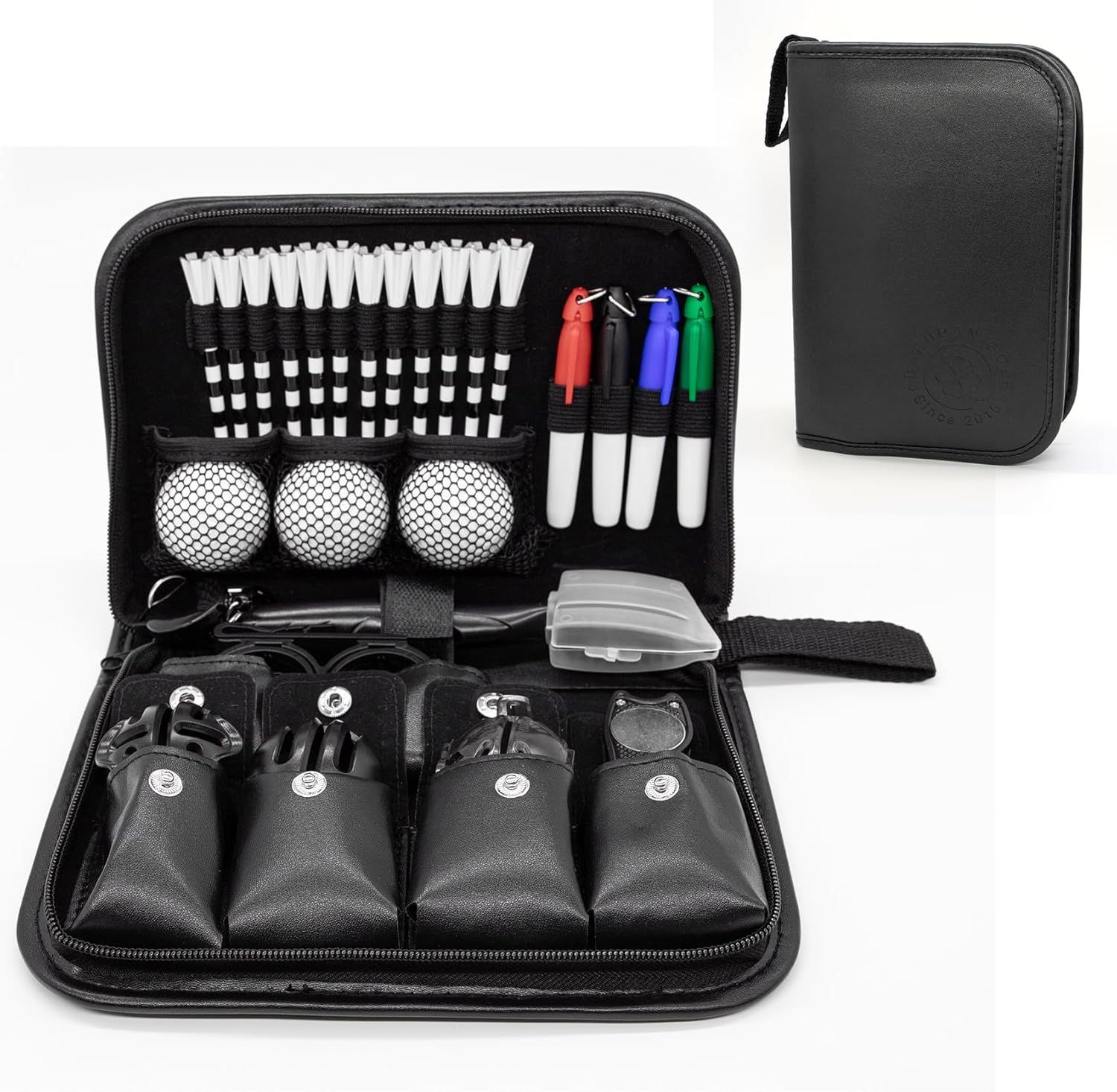 Maletin con accesorios de  golf negro