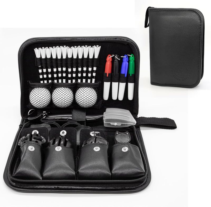 Maletin con accesorios de  golf negro