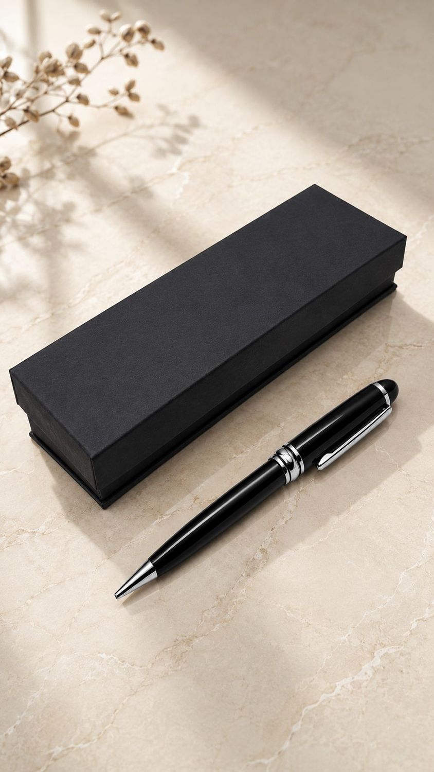 Pluma Negra con cajita