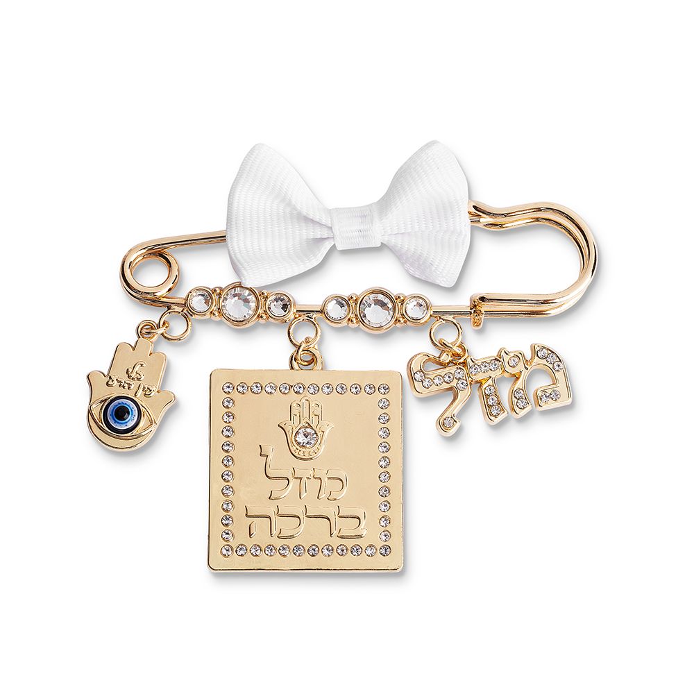 Pin para bebe con lasito blanco