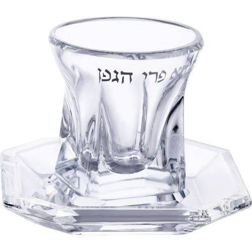 Copa de Kidush de cristal  9 cm contiene 100 ml