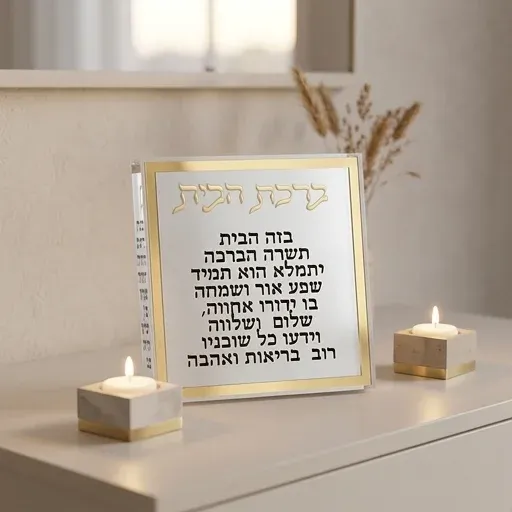 Bircat Habait - Bendicion de la casa con detalles dorado