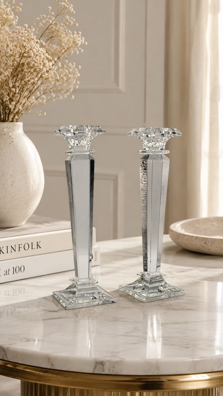 Candelabros de vidrio 10,90"