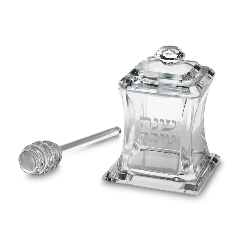 Mielera de cristal transparente 11 cm