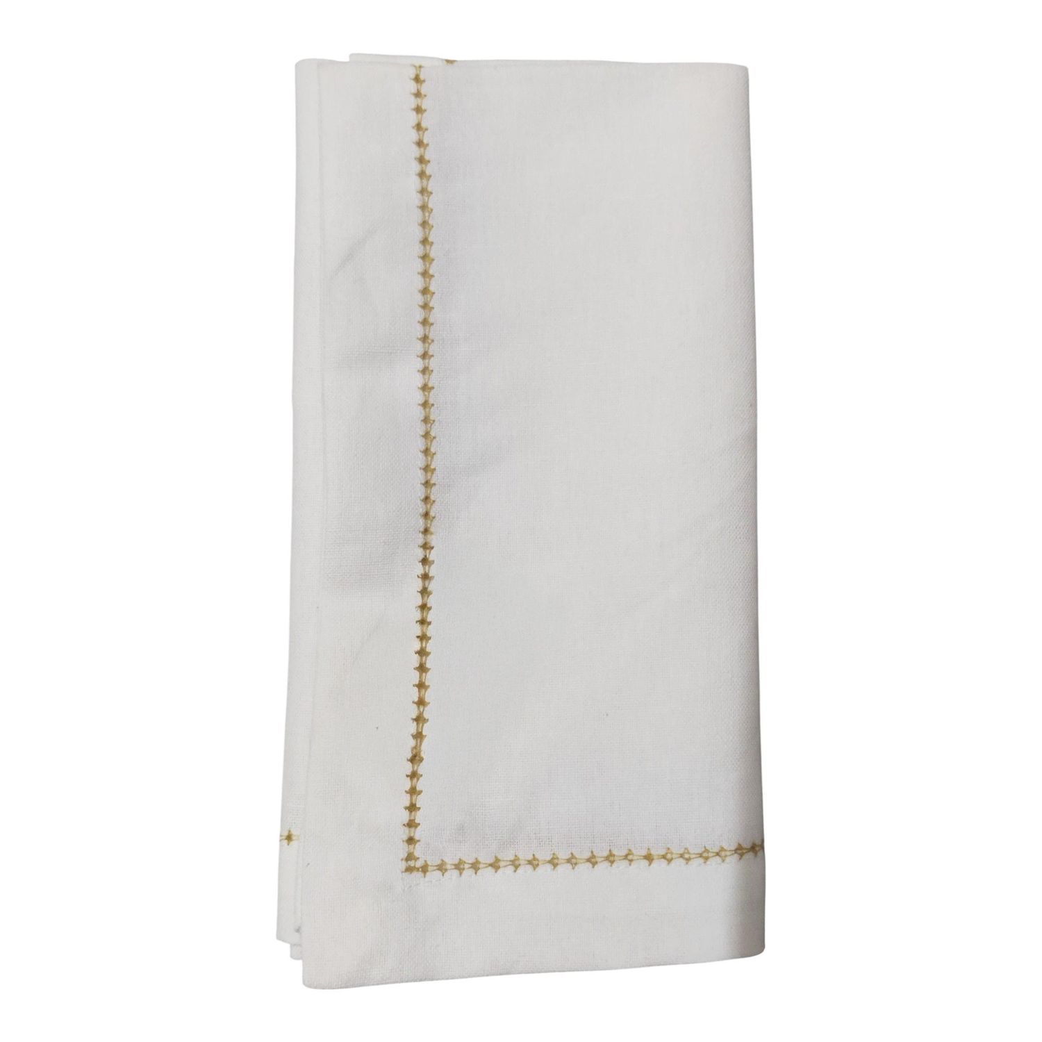 Servilleta de tela con detalles dorados