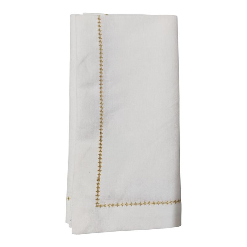 Servilleta de tela con detalles dorados