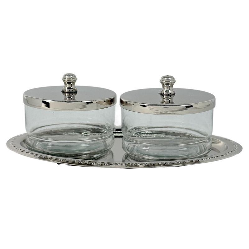 Mielera doble en plateado