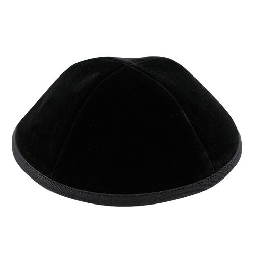 Kipa Black Velvet Kippah Artman 21 cm