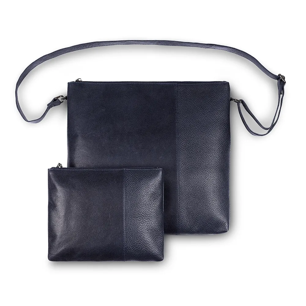 Set de Coracha en Cuero Navy Blue