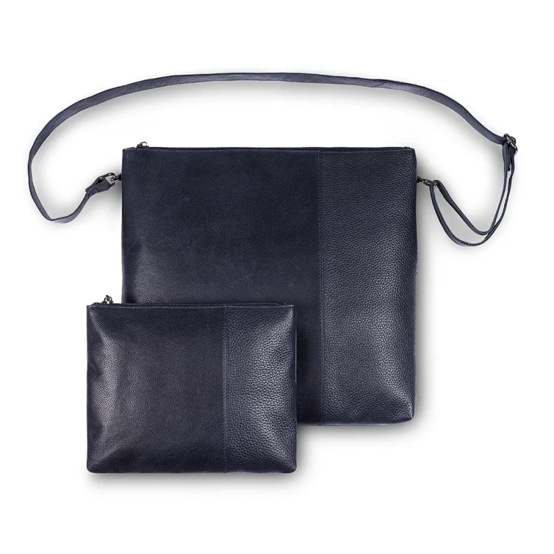 Set de Coracha en Cuero Navy Blue