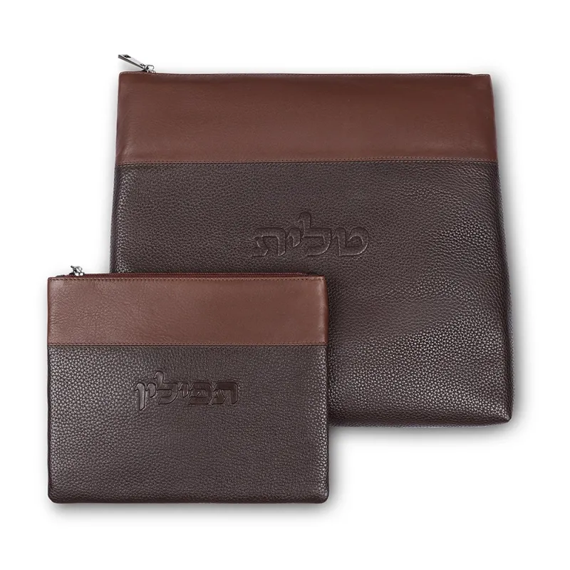 Set de Coracha en Cuero Chocolate 33x37 cm