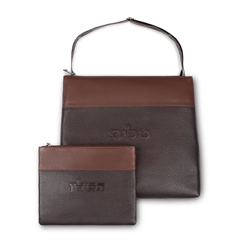 Set de Coracha en Cuero Chocolate 33x37 cm