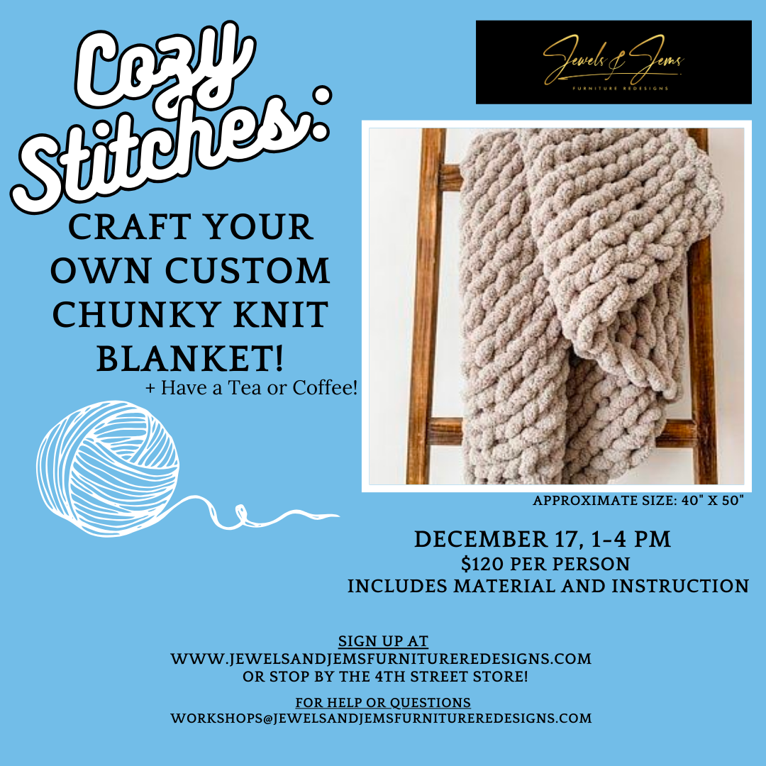 Cozy Stitches:Chunky Knit Blanket Workshop