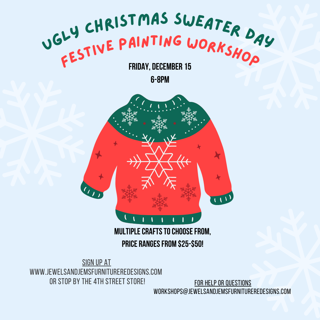 Ugly Christmas Sweater Festive Painting Workshop