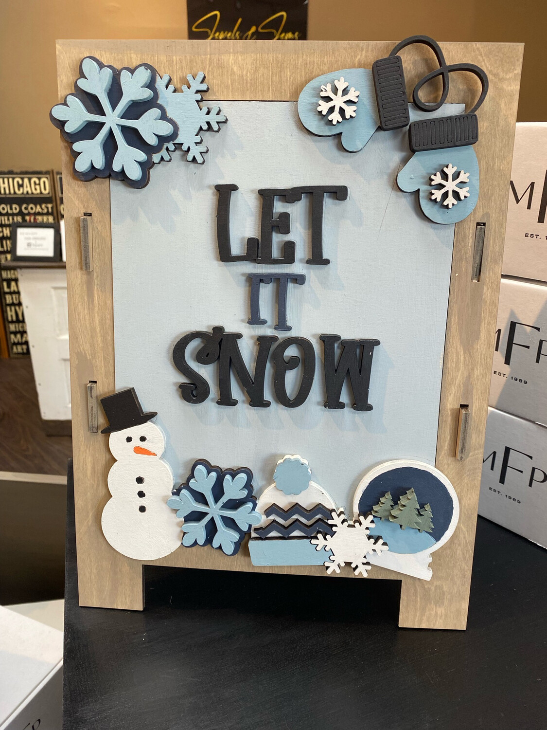 Let It Snow sandwich Board