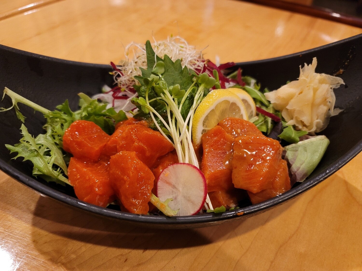 Spicy Sockeye Salmon Sashimi