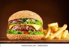 Beef Burger with French Friece