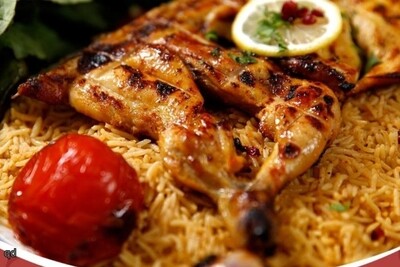 Chicken B.B.Q (Half) with Rice