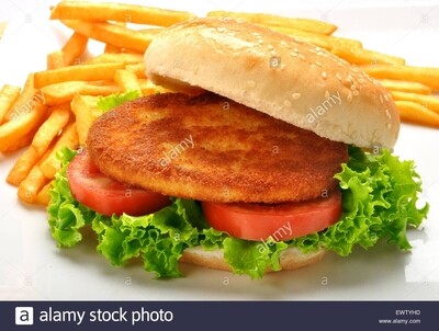 Chicken Burger with French Friece
