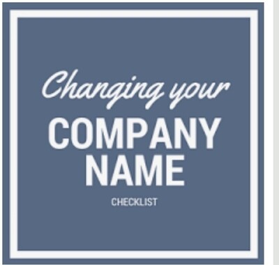 BUSINESS LEGAL NAME CHANGE