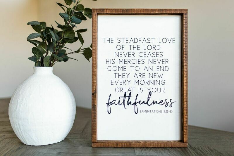 &quot;The Steadfast Love&quot; Wood Sign Med