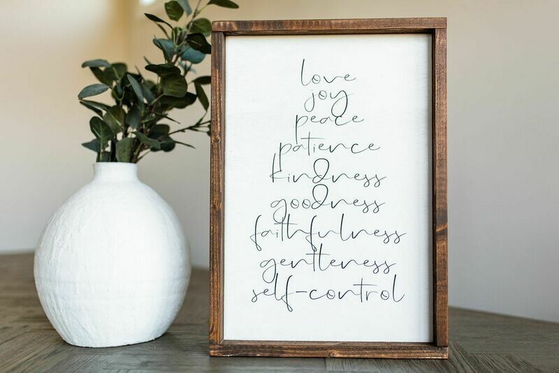 &quot;Fruit of the Spirit&quot; Wood Sign Med