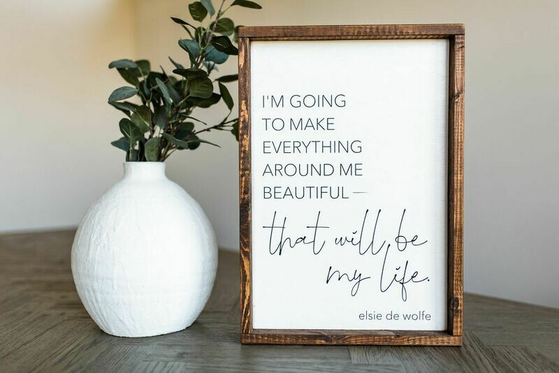 &quot;Elsie DeWolfe&quot; Wood Sign