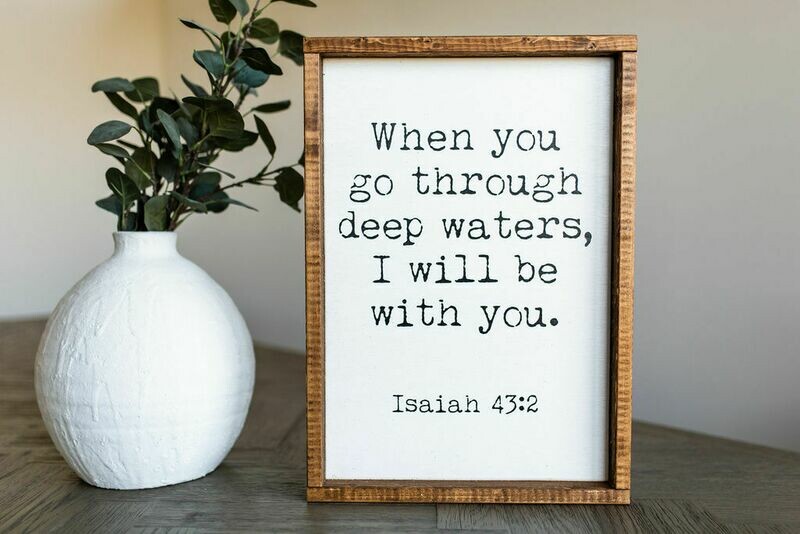 &quot;Deep Waters&quot; Wood Sign